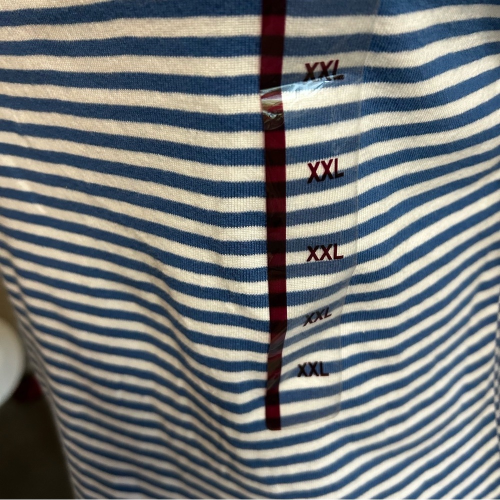 Bluey Blue and White Striped Long Sleeve Blouse sz XXL new - Picture 3 of 5